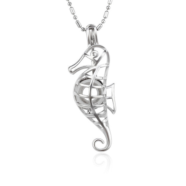 DIY Seahorse Keepsake Pearl Discover Necklace