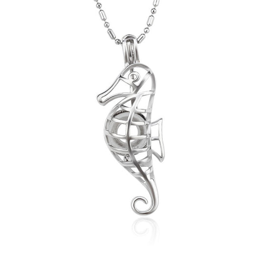 DIY Seahorse Keepsake Pearl Discover Necklace