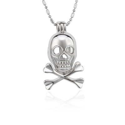 DIY Skull and Crossbones Keepsake Pearl Discover Necklace