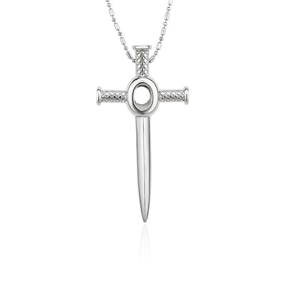 DIY Sword Cross Keepsake Pearl Discover Necklace