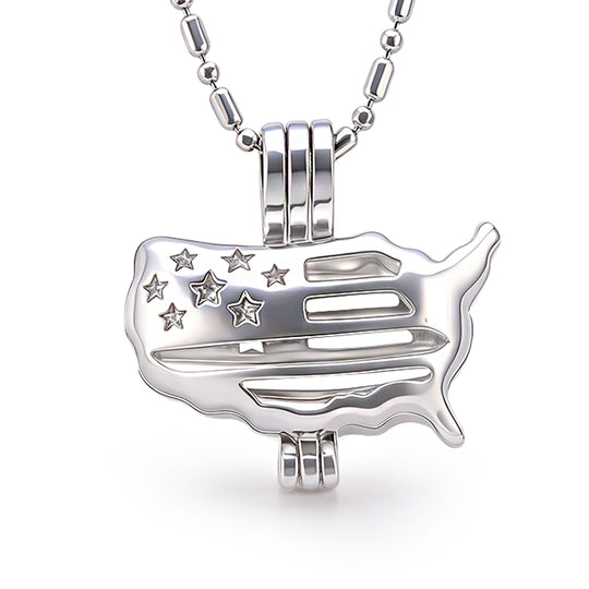 USA Keepsake Cage Pendant