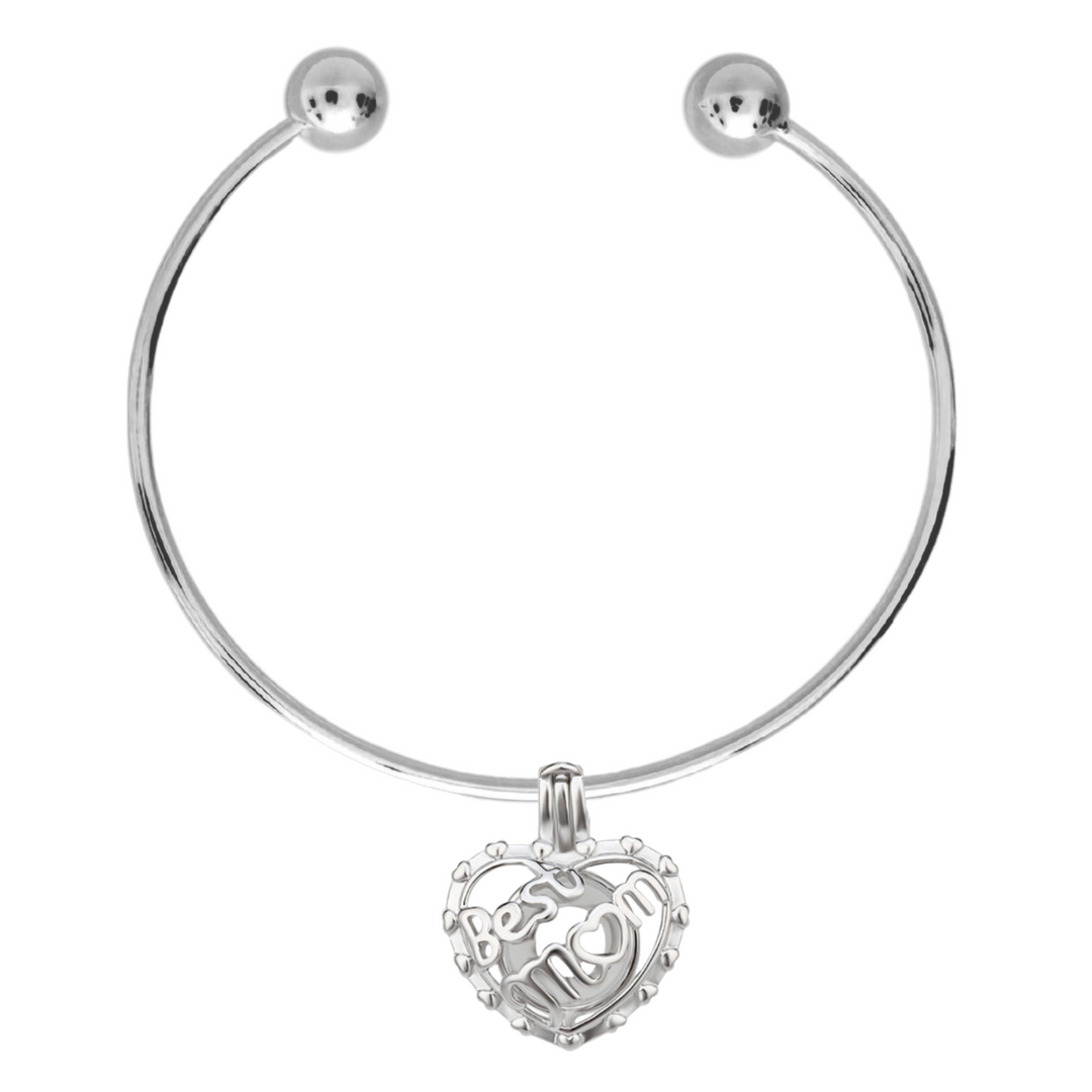 DIY Best Mom Heart Charm Bracelet