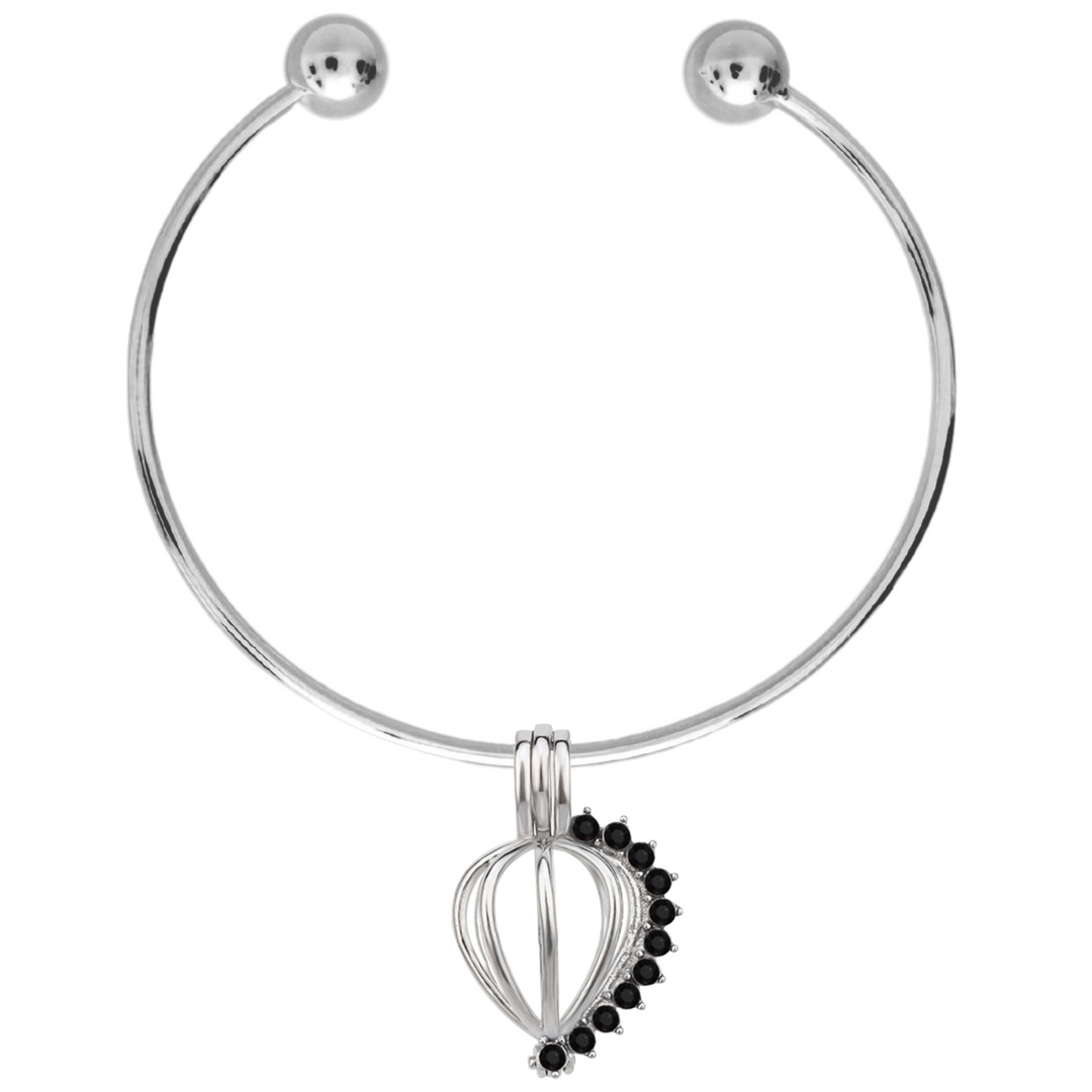 DIY Black Gem Charm Bracelet