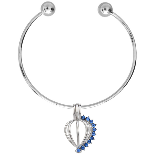 DIY Blue Gem Charm Bracelet
