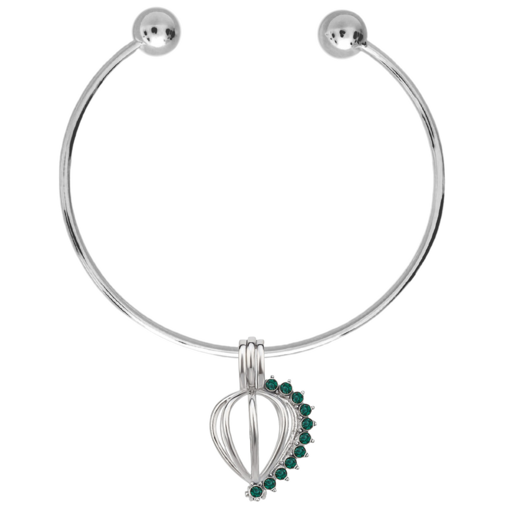 DIY Green Gem Charm Bracelet