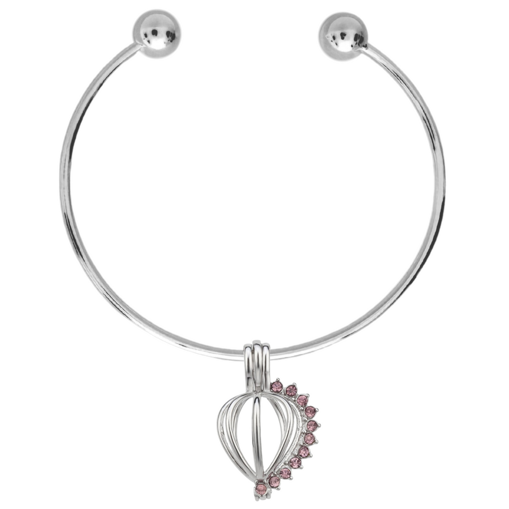 DIY Pink Gem Charm Bracelet