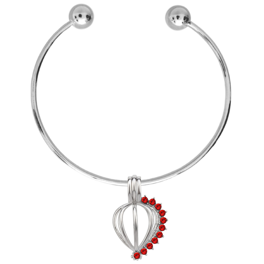 DIY Red Gem Charm Bracelet
