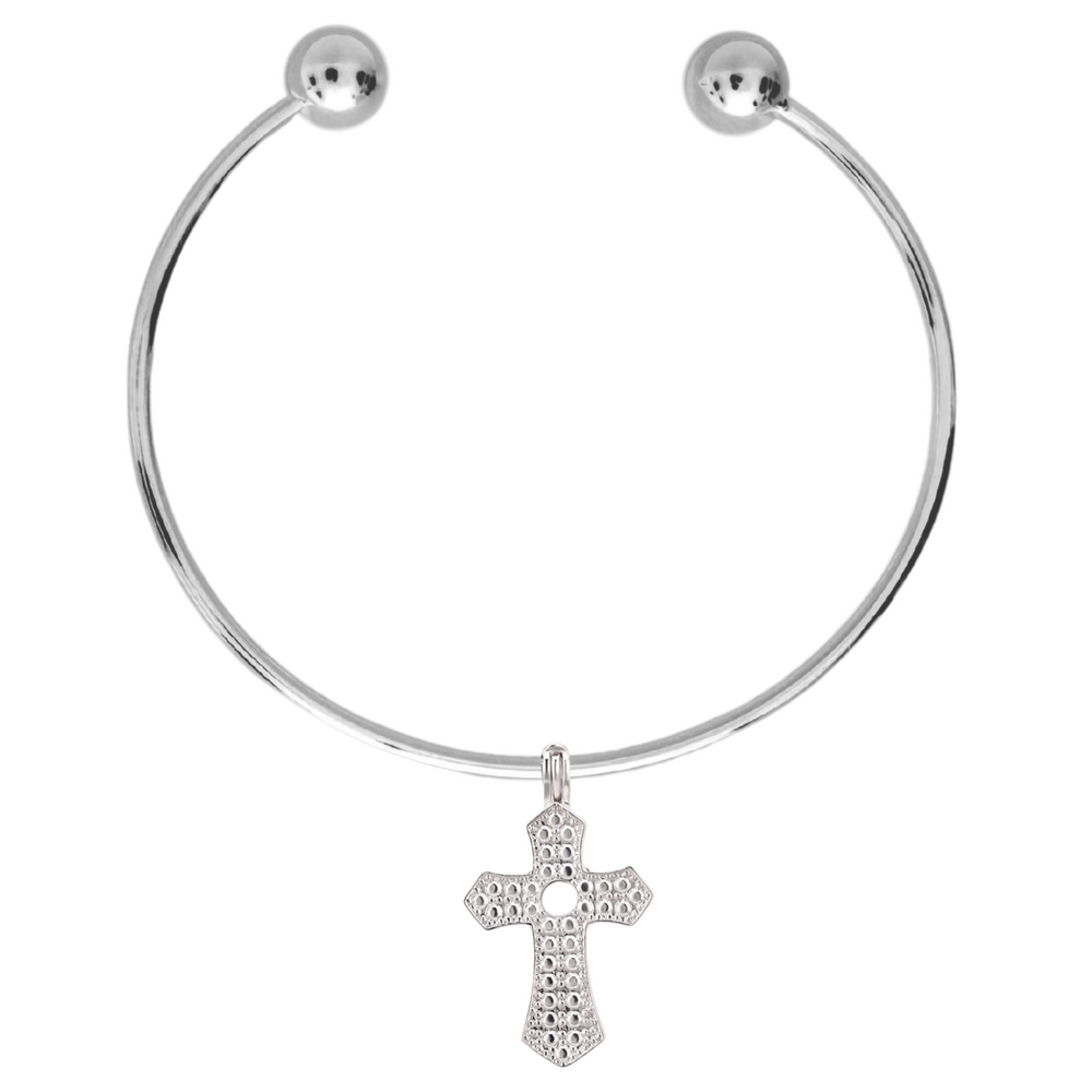 DIY Solid Cross Charm Bracelet