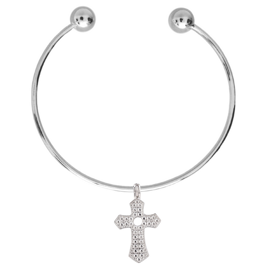 DIY Solid Cross Charm Bracelet