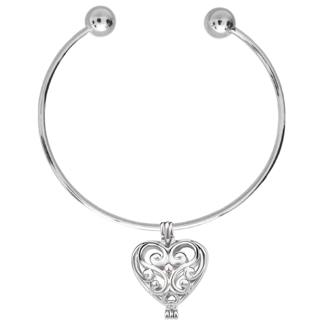 DIY Swirl Heart Charm Bracelet