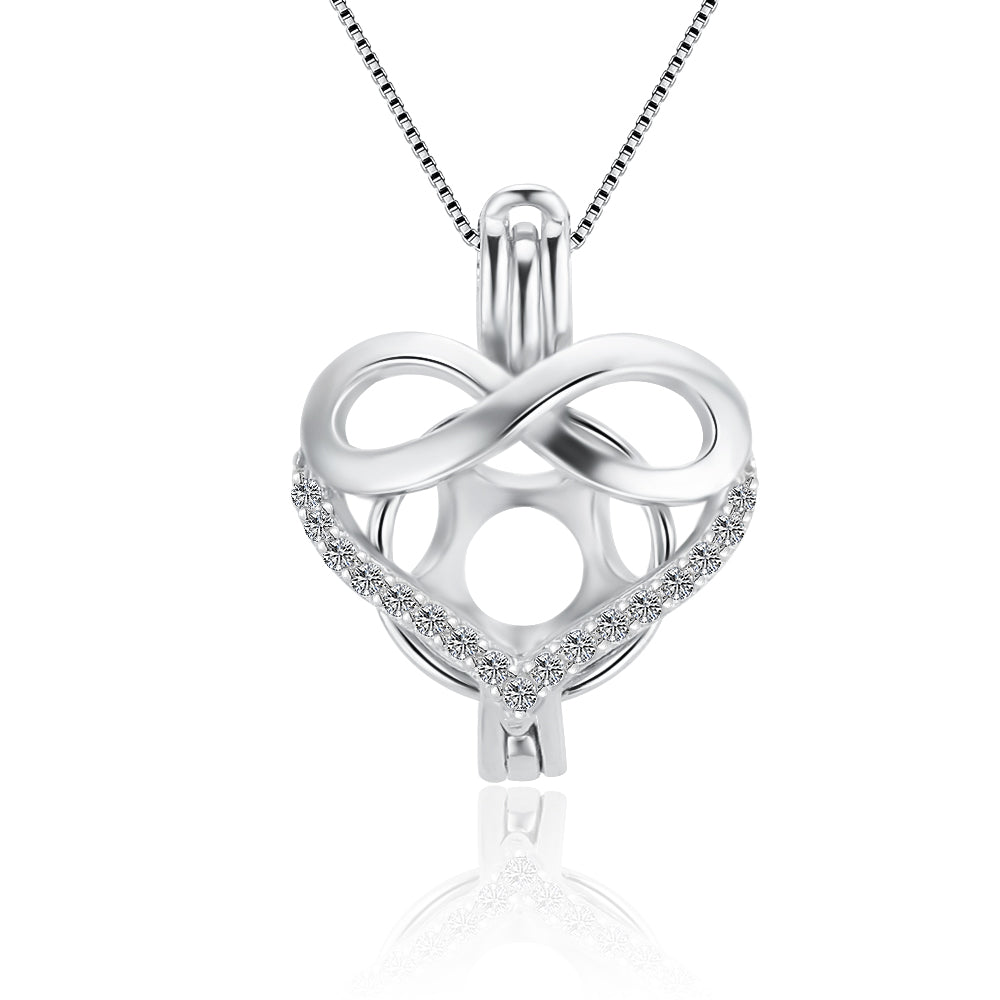 Sterling Silver Infinity Heart Pendant