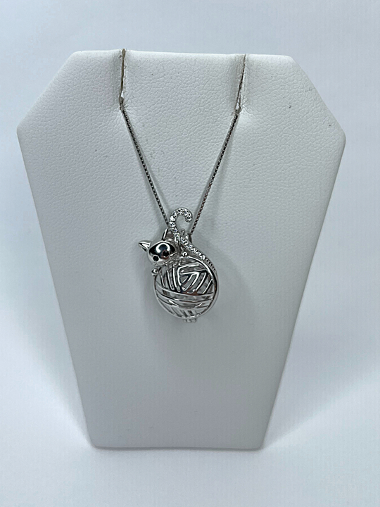 Sterling Silver Ball Of Yarn Pendant