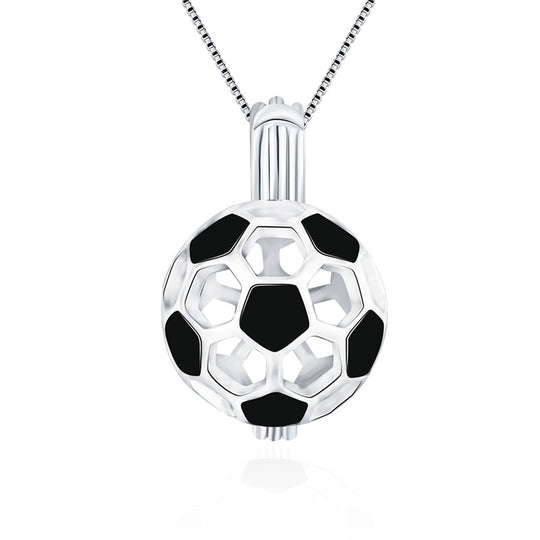 Sterling Silver Soccer Ball Pendant