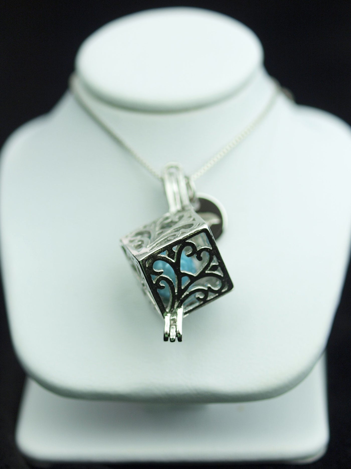 Sterling Silver Box Pendant