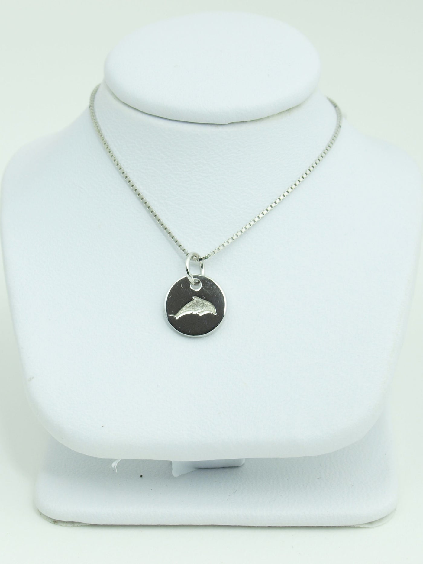 Dolphin Charm and 22" Sterling Silver Necklace