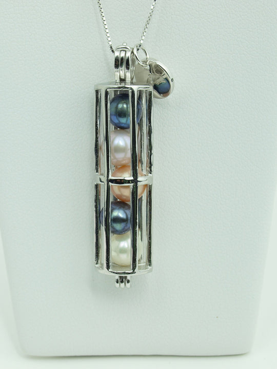 Sterling Silver Large Bars Pendant