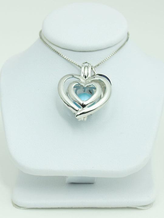 Sterling Silver Large Heart  Pendant