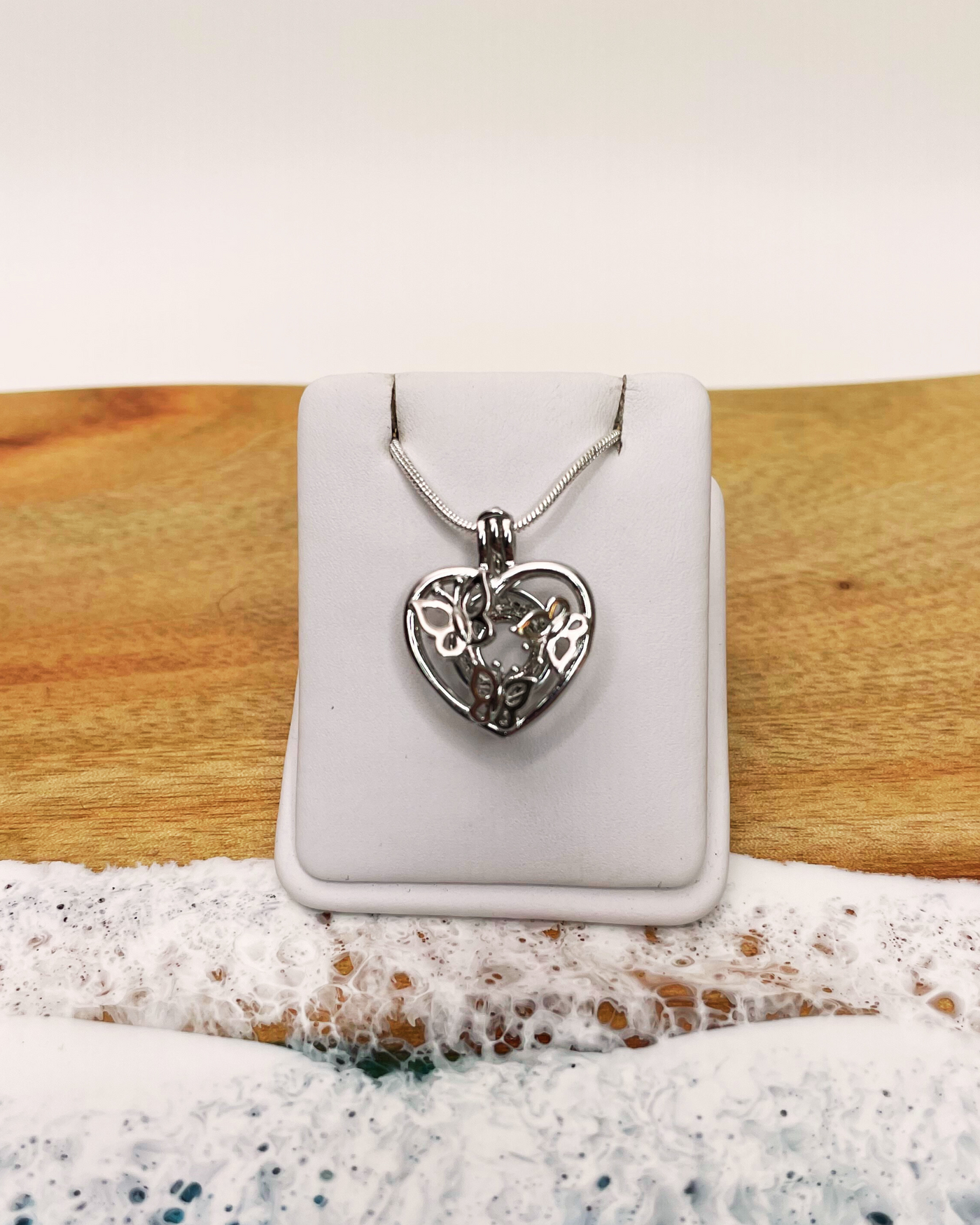 Keepsake Butterfly Heart Pendant