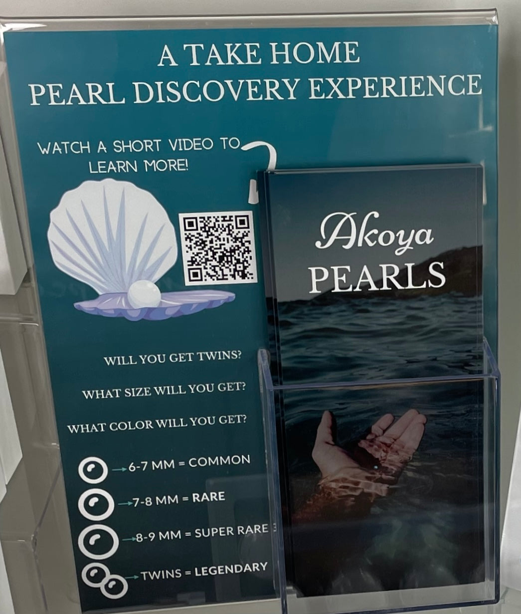 Take Home Pearl Discovery Experience Sign and Flyer Holder 8.5 x 11