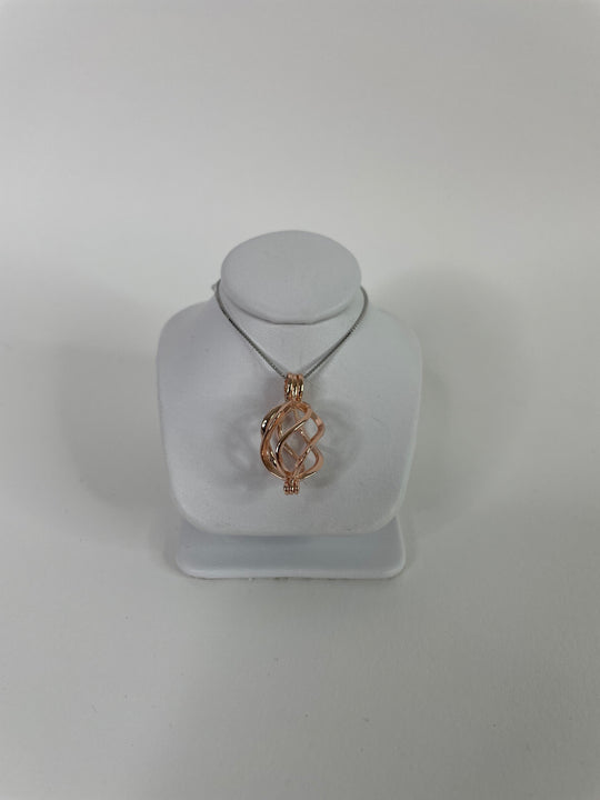 Sterling Silver Rose Gold Spiral Pendant