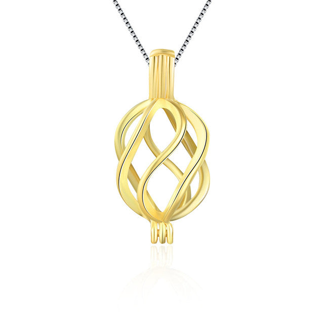 Gold Sterling Silver Spiral Pendant