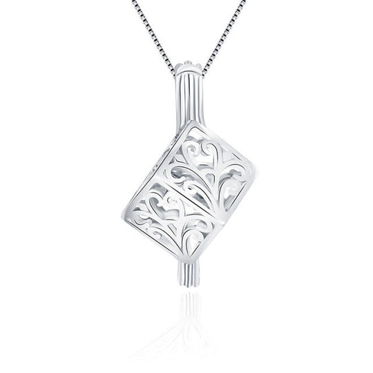 Sterling Silver Box Pendant