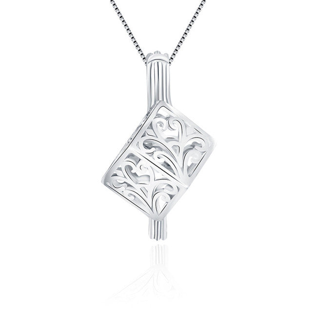 Sterling Silver Box Pendant