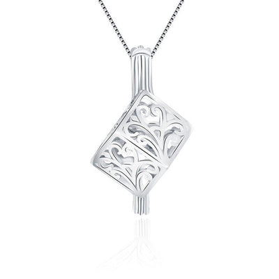 Sterling Silver Box Pendant