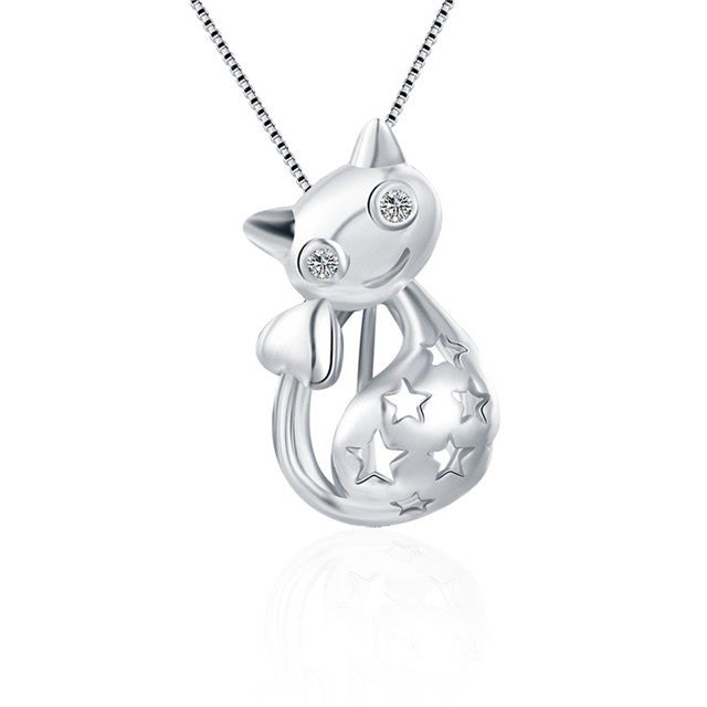 Sterling Silver Cat Pendant