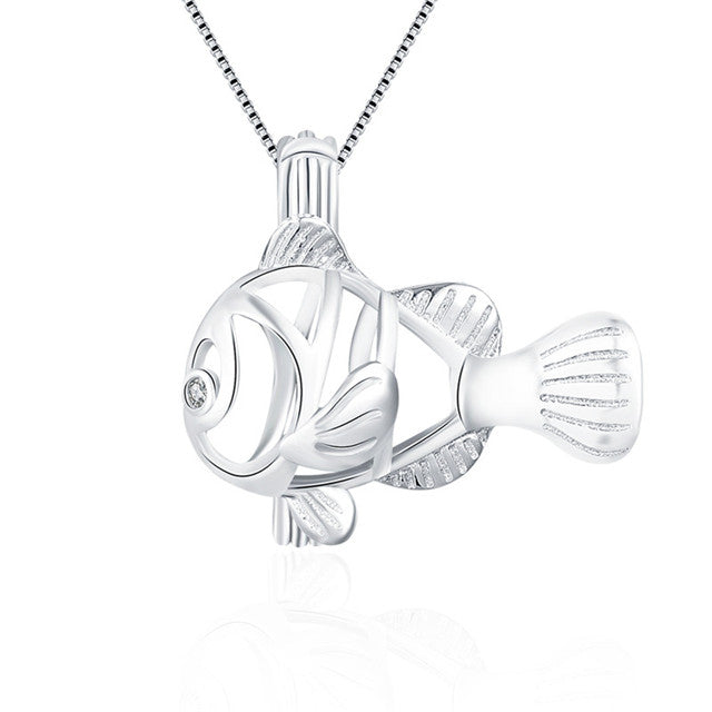 Sterling Silver Clown Fish Pendant