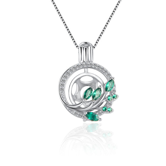 Sterling Silver Green Life Pendant