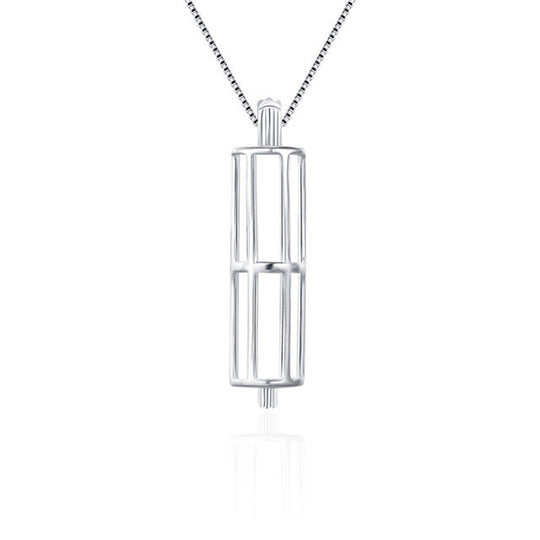 Sterling Silver Large Bars Pendant