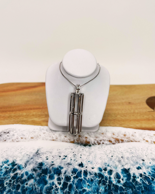 Sterling Silver Large Bars Pendant