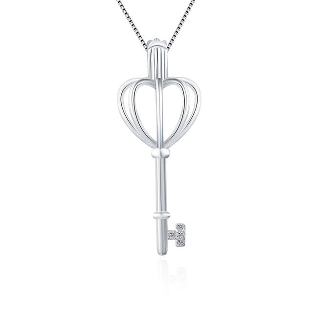 Sterling Silver Large Key Pendant