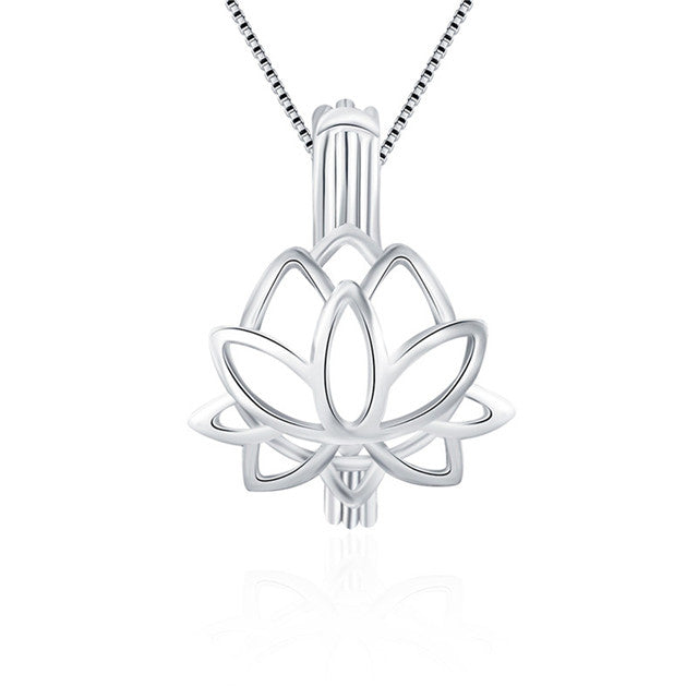 Sterling Silver Lotus Pendant