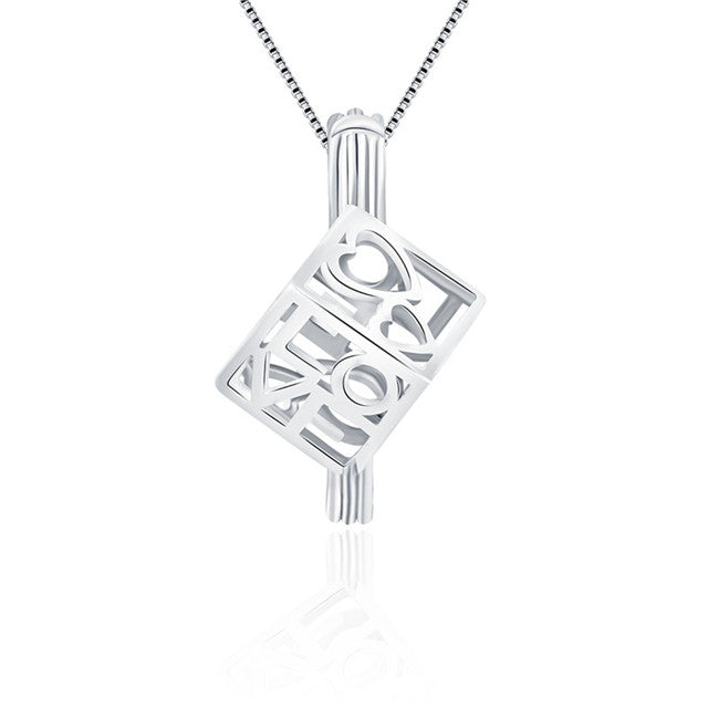 Sterling Silver Love Cube Pendant