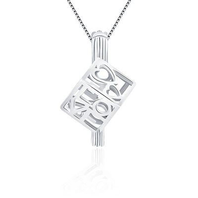 Sterling Silver Love Cube Pendant