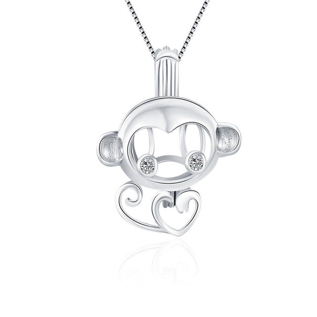 Sterling Silver Monkey Pendant