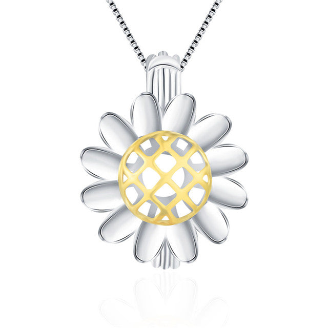 Sterling Silver Sunflower Pendant