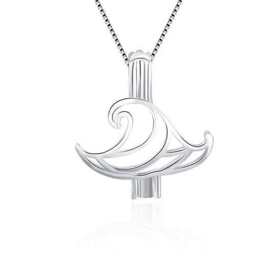 Sterling Silver Wave Pendant