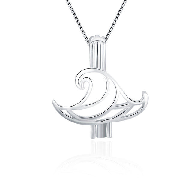 Sterling Silver Wave Pendant